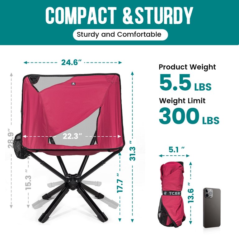 Quick-Fold Adjustable Camping Chair
