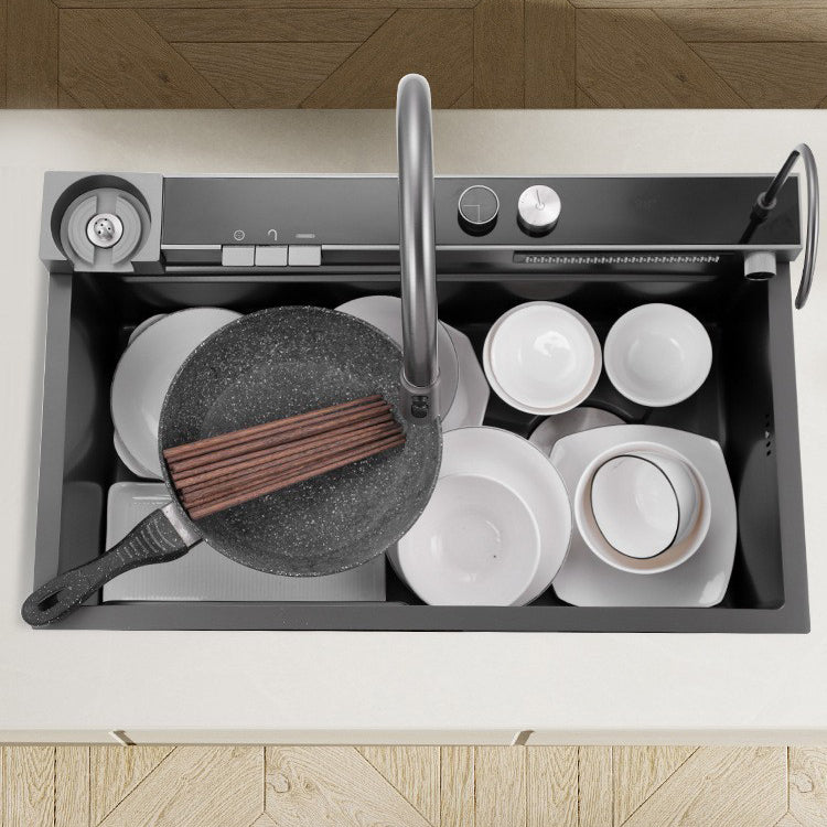 Tesrin YN-K004 Nano Digital Display Kitchen Sink with Cup Washer