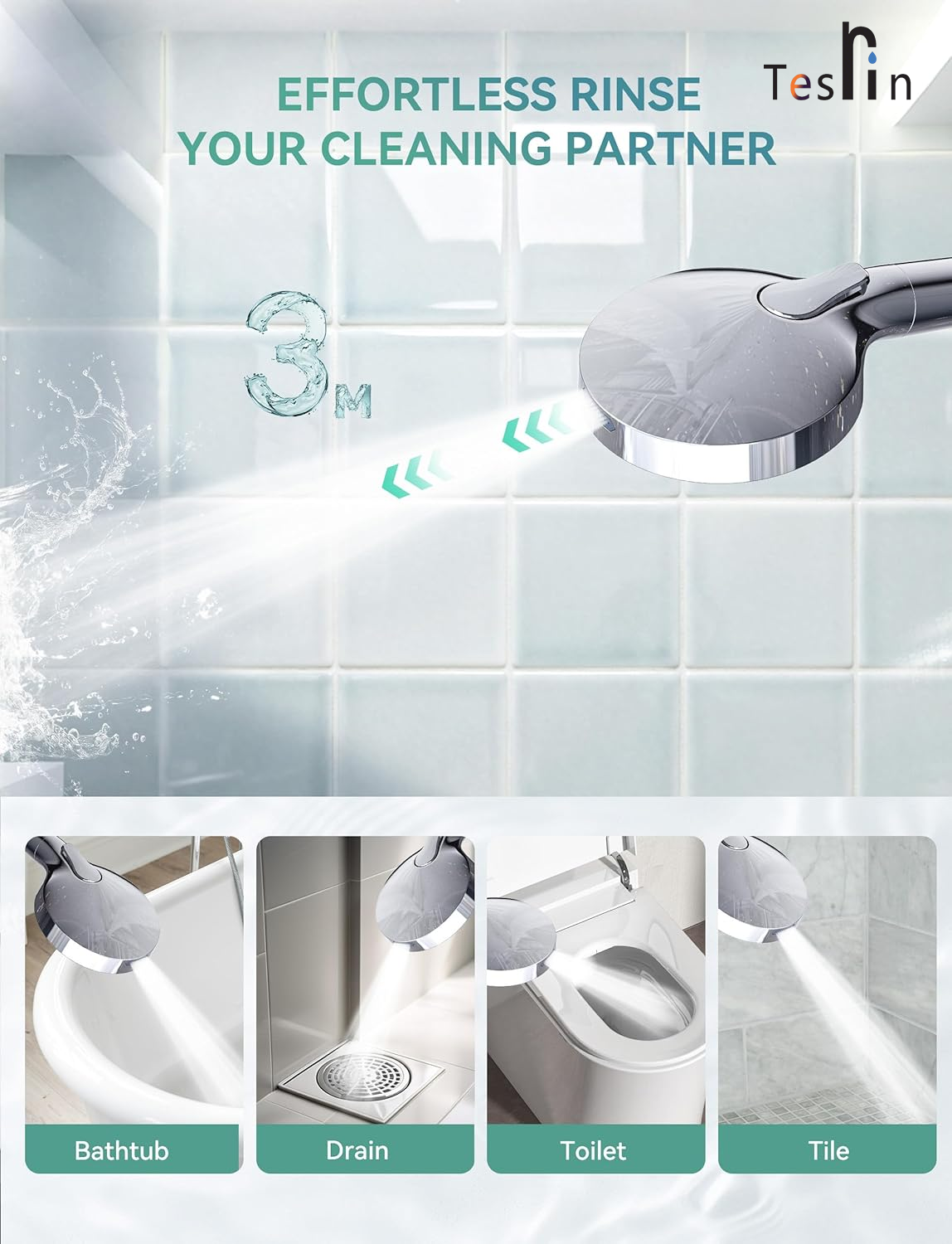 Tesrin Filtered Shower Head with Handheld
