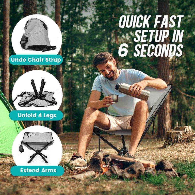 Quick-Fold Adjustable Camping Chair