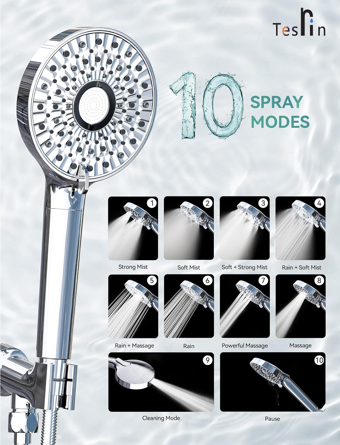 Tesrin Filtered Shower Head with Handheld